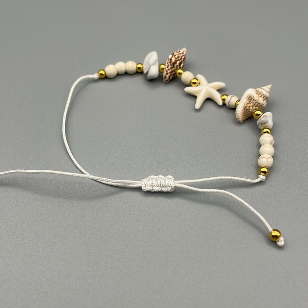 Seashell and Starfish Beaded Bracelet - Picture 5 of 5